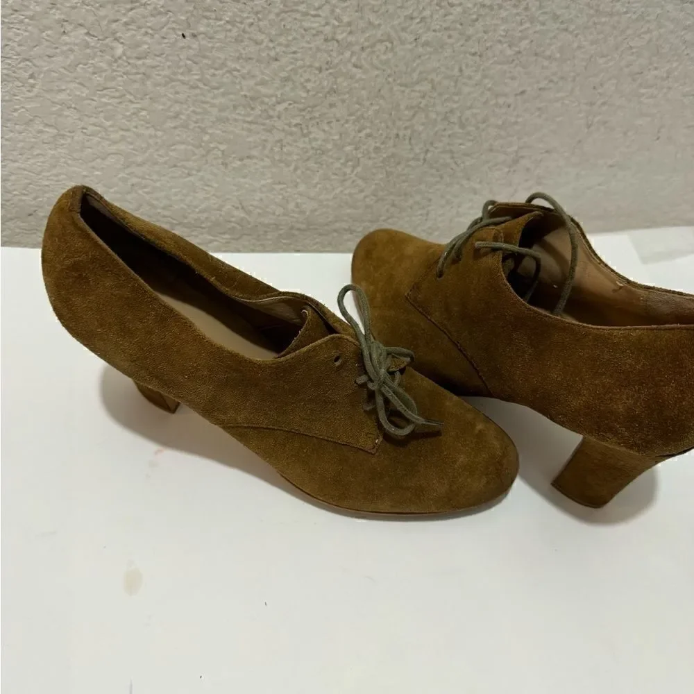 Talbots Brown Suede Oxford Pumps 11M
